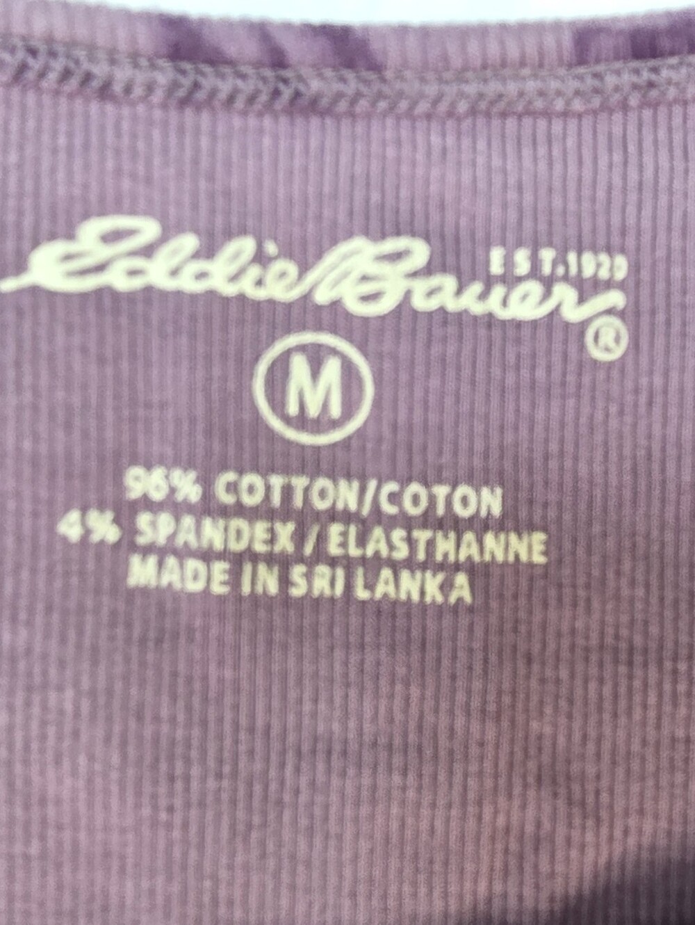 Womens Eddie Bauer Purple Round Neck Sleeveless Cotton Tank Top Sz Medium - Picture 5 of 8